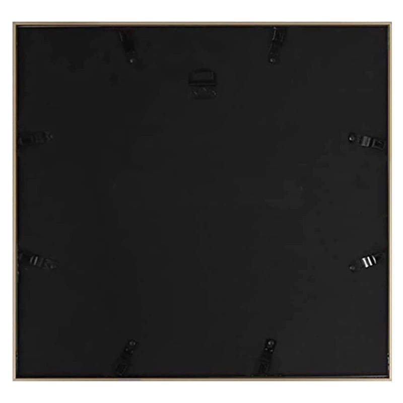 Frametory - 16x16 Aluminum Collage Picture Frame - Display 4x4 Pictures with 9 Openings Mat - Real Glass Front - Horizontal/Vertical Wall Mount - Gold 1 Pack - Image 5